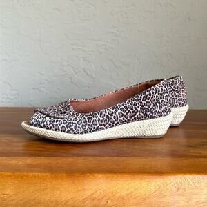 Gentle souls Kenneth Cole animal‎ print leather Luci Easy Open Wedge size 6.5